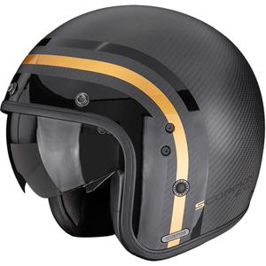 Scorpion Belfast II Carbon Regal atviras motociklo šalmas, matinė juoda-auksinė