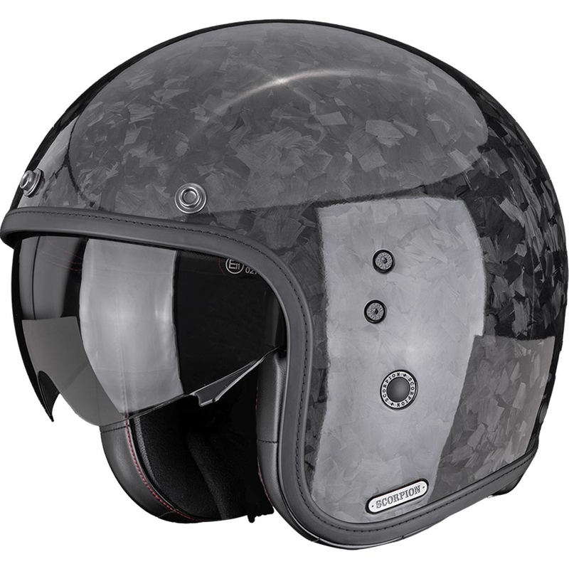 Scorpion Belfast II Carbon Onyx atviras motociklo šalmas, juodas