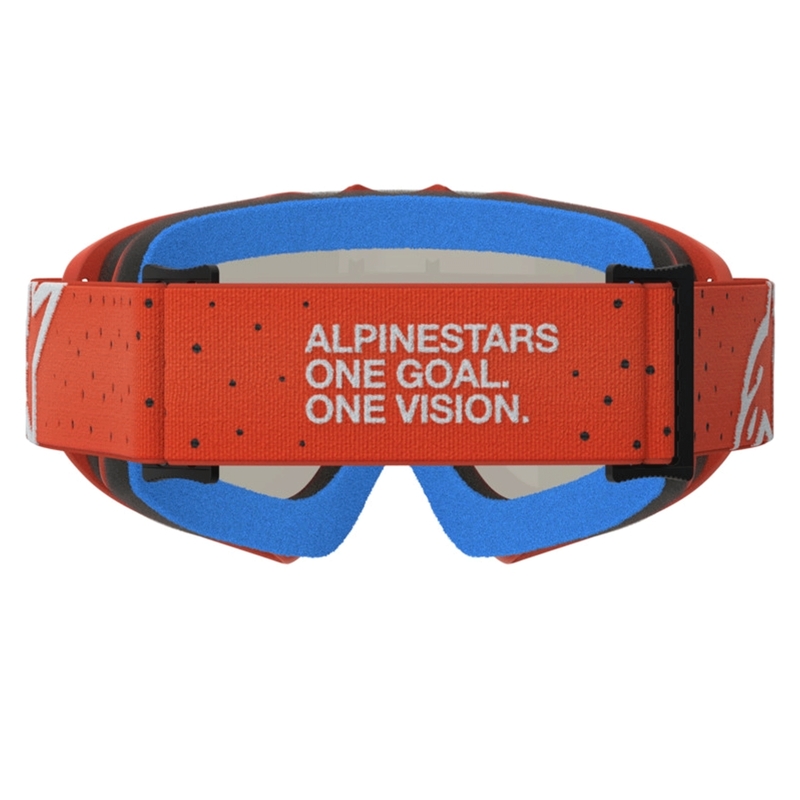 „Alpinestars Vision Youth Vesta“ oranžinės-sidabrinės spalvos vaikiški motokroso akiniai