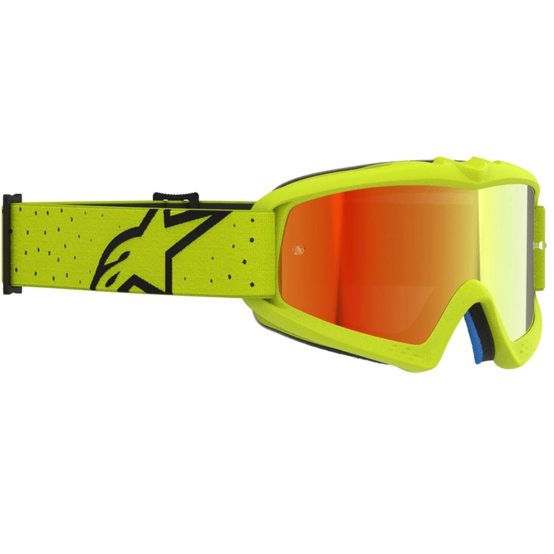 Vaikiški motokroso akiniai „Vision Youth Vesta“ – fluorescencinės geltonos-juodos spalvos