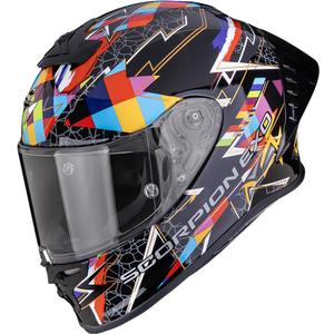 Scorpion EXO-R1 EVO II Air Pouls uždaras motociklo šalmas, juodas-įvairiaspalvis