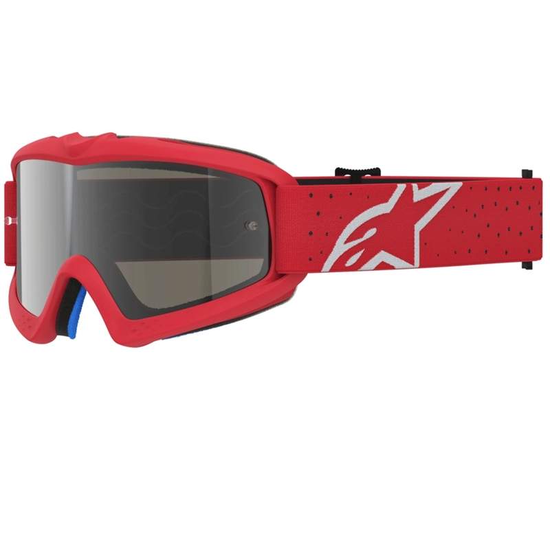„Alpinestars Vision Youth Vesta“ vaikiški motokroso akiniai, raudoni-chromuoti, fluorescenciniai