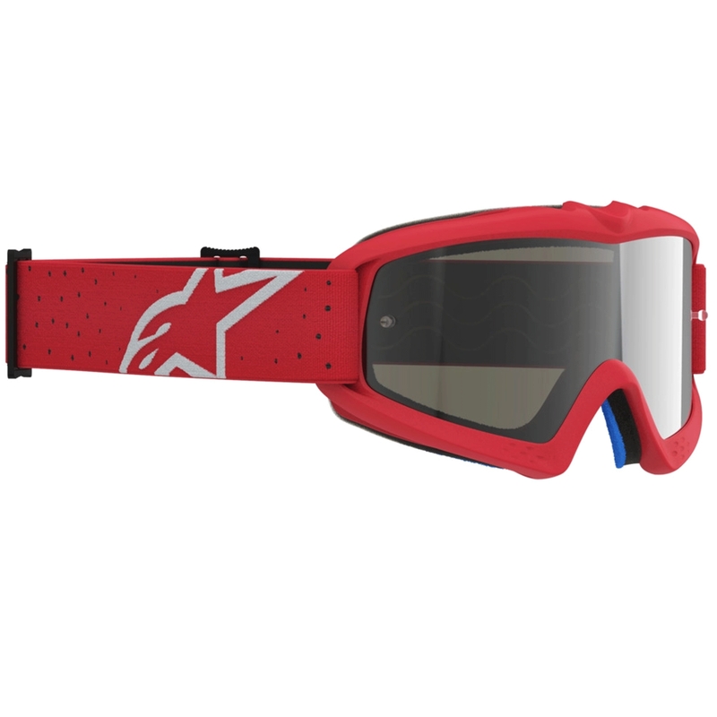 „Alpinestars Vision Youth Vesta“ vaikiški motokroso akiniai, raudoni-chromuoti, fluorescenciniai