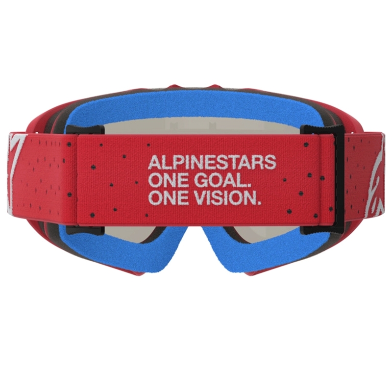 „Alpinestars Vision Youth Vesta“ vaikiški motokroso akiniai, raudoni-chromuoti, fluorescenciniai