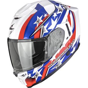 Scorpion EXO-1500 Air Etoile uždaras motociklo šalmas, baltas-mėlynas-raudonas