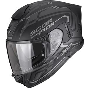Scorpion EXO-530 Air Slope uždaras motociklo šalmas, matinės juodos-sidabrinės spalvos