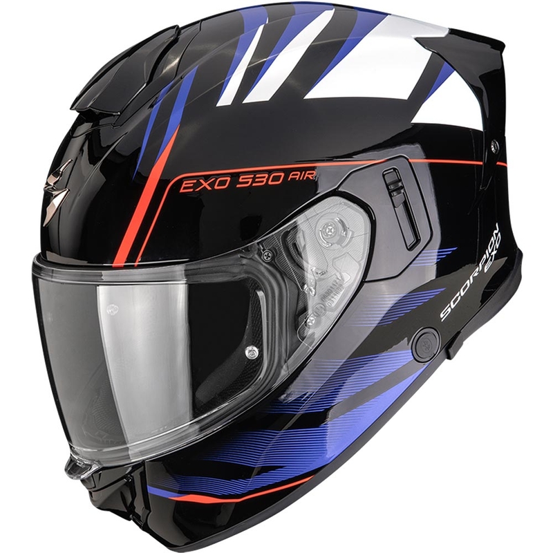 Scorpion EXO-530 Air Tigris uždaras motociklo šalmas, juodas-mėlynas-baltas