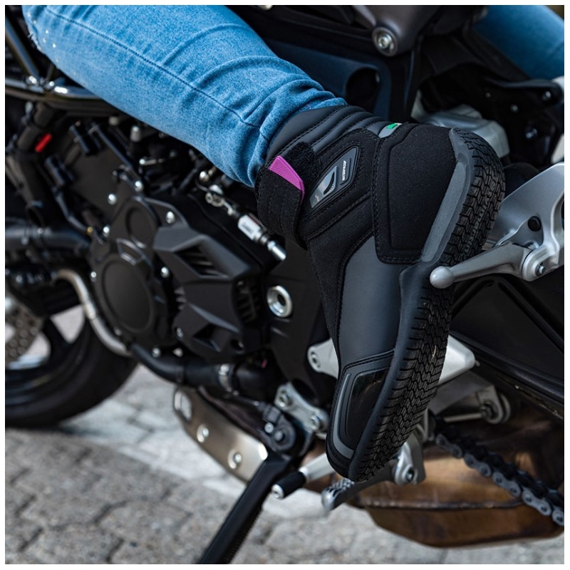 Moteriški Stylmartin Vector WP juodos ir rožinės spalvos motociklininko batai