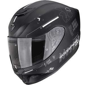 Scorpion EXO-391 Iron uždaras motociklo šalmas, matinės juodos-sidabrinės spalvos