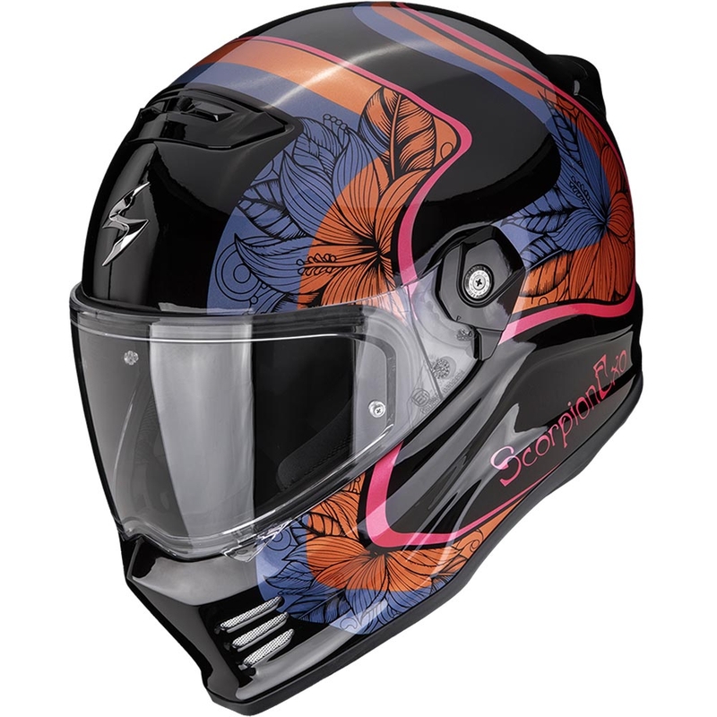 Scorpion Covert FX Ameria uždaras motociklo šalmas, juodas-oranžinis