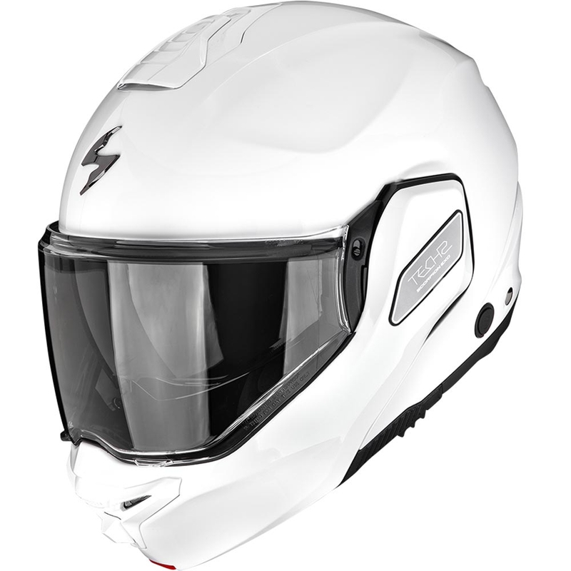 Scorpion EXO-TECH II Solid atlenkiamas motociklo šalmas, baltas