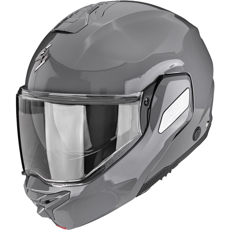 Scorpion EXO-TECH II Solid atlenkiamas motociklo šalmas, cemento pilkas