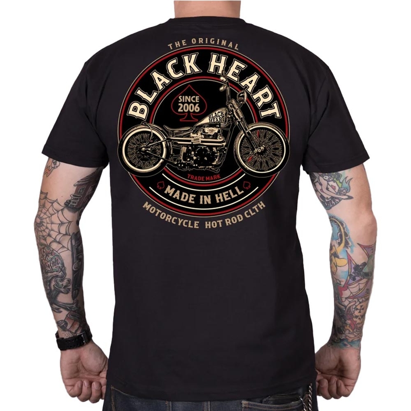 Juodi marškinėliai „Black Heart Trapper“