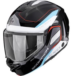 Scorpion EXO-TECH II Passager atlenkiamas motociklo šalmas juoda-balta-mėlyna