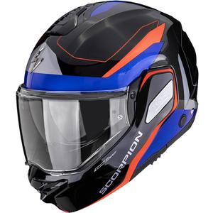 Scorpion EXO-TECH II Passager atlenkiamas motociklo šalmas juodas-raudonas-mėlynas