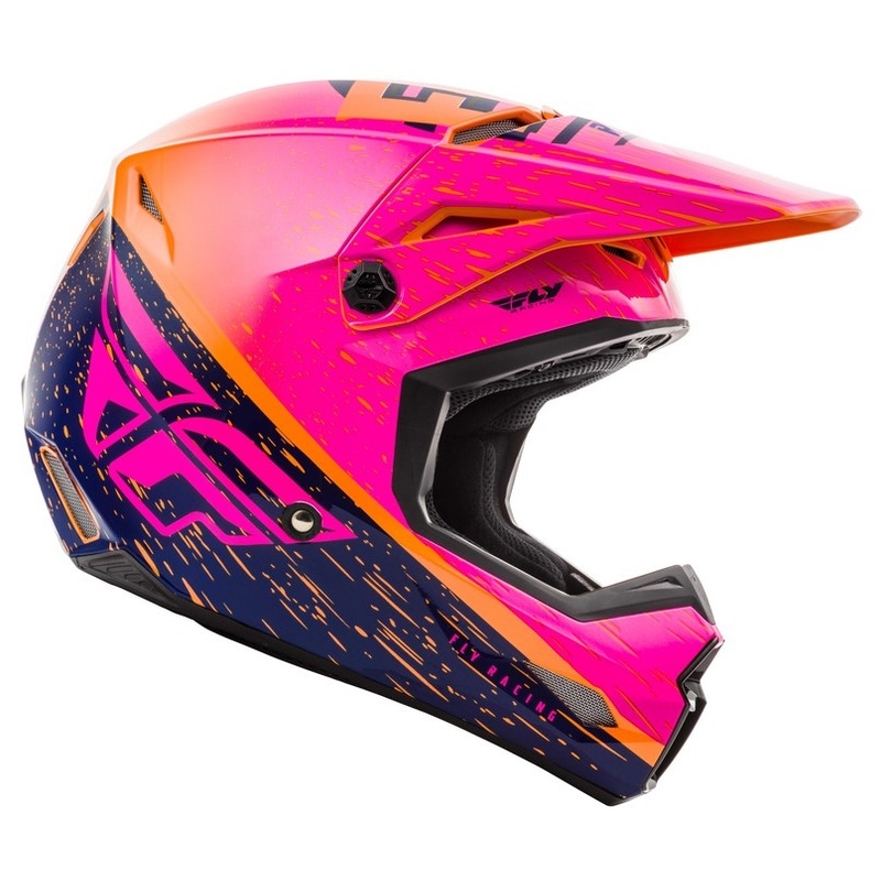 Motokrosová přilba FLY Racing Kinetic K120 oranžovo-růžovo-černá
