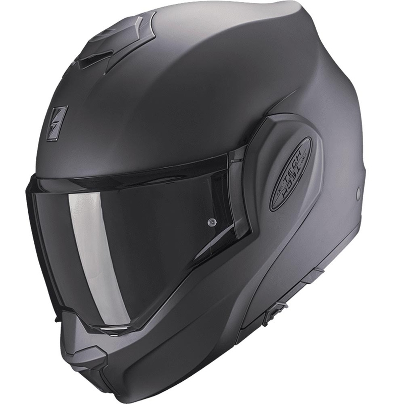 Scorpion EXO-TECH Lite Solid atlenkiamas motociklo šalmas, matinės juodos spalvos