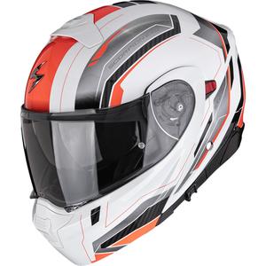 Scorpion EXO-930 EVO Space atlenkiamas motociklo šalmas baltas-sidabrinis-raudonas