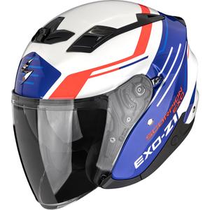 Scorpion EXO-Z1 Prymus atviras motociklo šalmas, baltas-mėlynas-raudonas