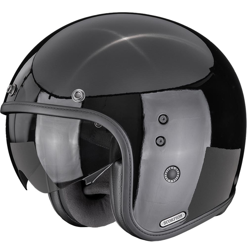 Scorpion Belfast II Solid atviras motociklo šalmas, juodas