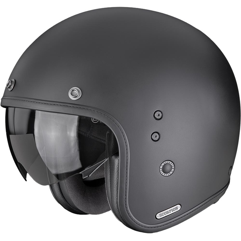 Scorpion Belfast II Solid atviras motociklo šalmas matinė juoda