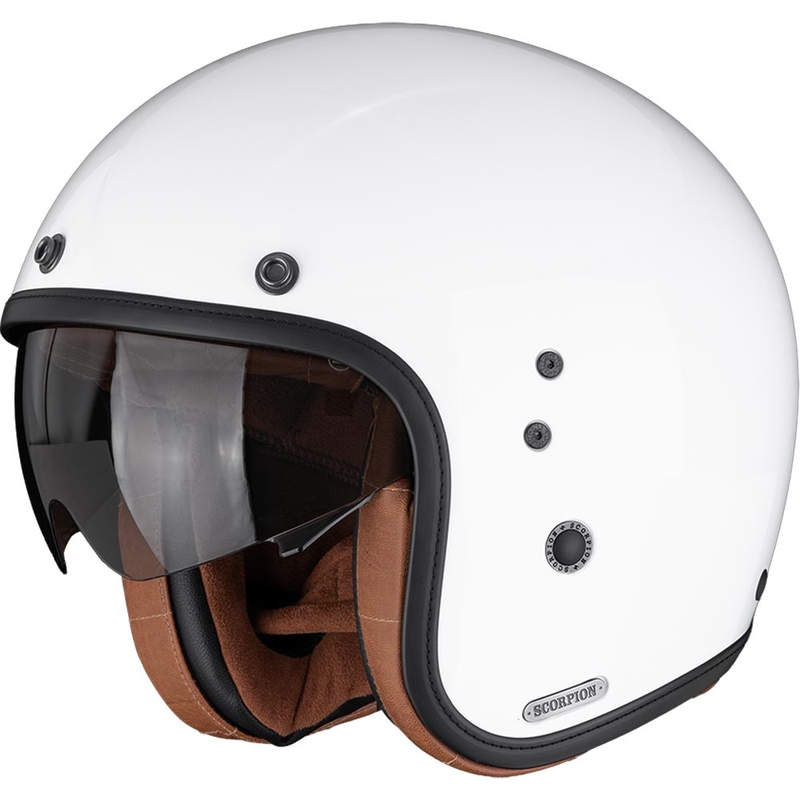 Scorpion Belfast II Luxe atviras motociklo šalmas, baltas