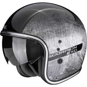 Scorpion Belfast II Quest atviras motociklo šalmas, juodas-sidabrinis
