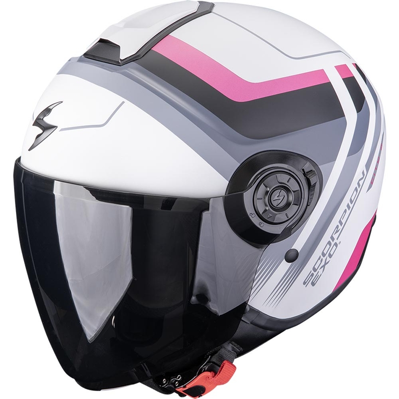 Scorpion EXO-CITY II Sport atviras motociklo šalmas, matinės pilkos-rožinės spalvos
