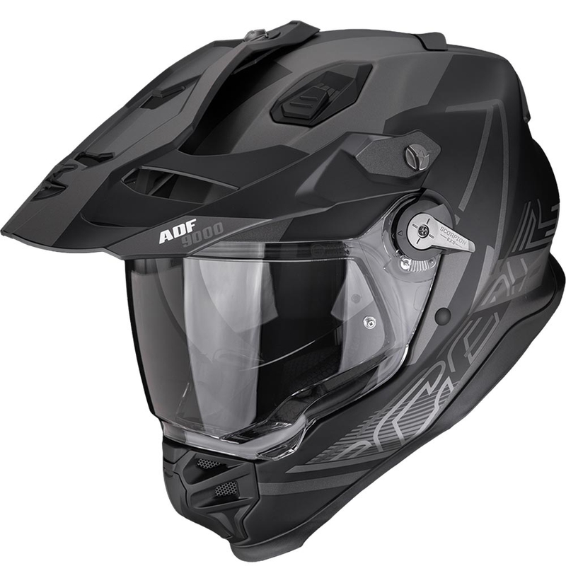 Enduro šalmas Scorpion ADF-9000 Air Summit matinė juoda-sidabrinė