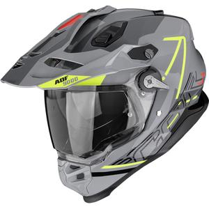 Enduro šalmas Scorpion ADF-9000 Air Summit sidabrinė-fluorescencinė geltona