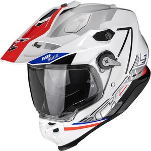 Enduro šalmas Scorpion ADF-9000 Air Summit balta-raudona-sidabrinė
