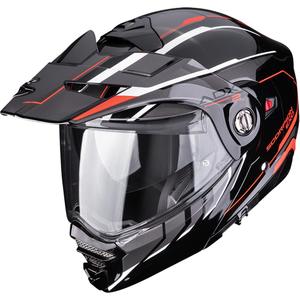 Enduro motociklo šalmas Scorpion ADX-2 Walt juodas-sidabrinis-raudonas