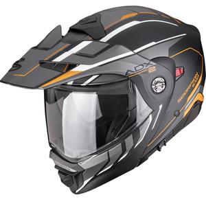 Enduro motociklo šalmas Scorpion ADX-2 Walt matinė juoda-oranžinė