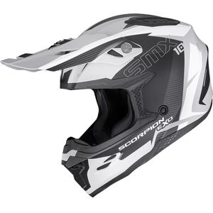 Scorpion SMX-10 Speed motokroso šalmas matinė pilka-juoda-balta