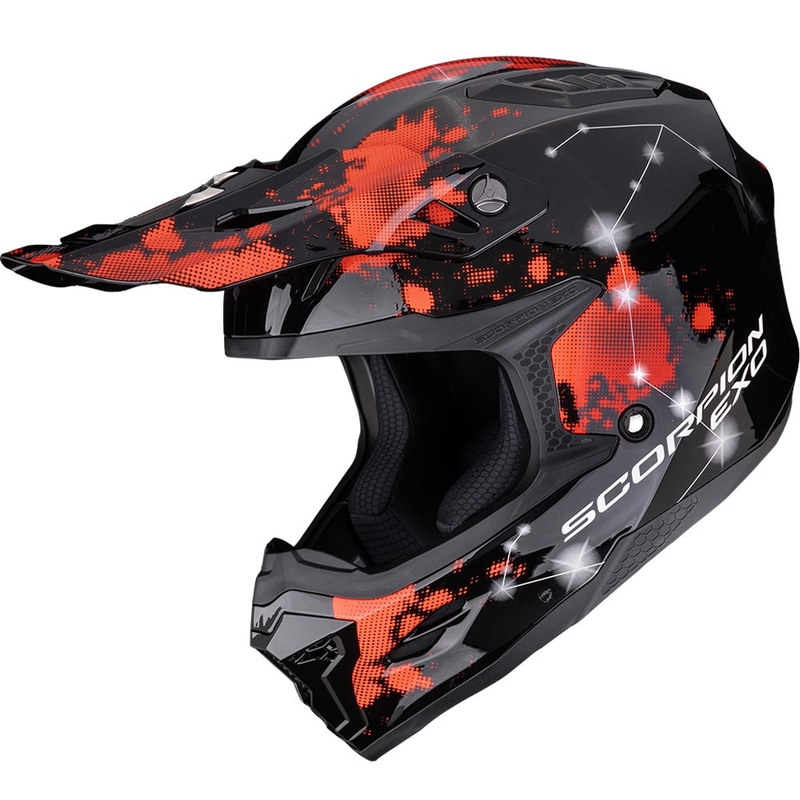 Scorpion SMX-10 Vibe motokroso šalmas juodas-raudonas