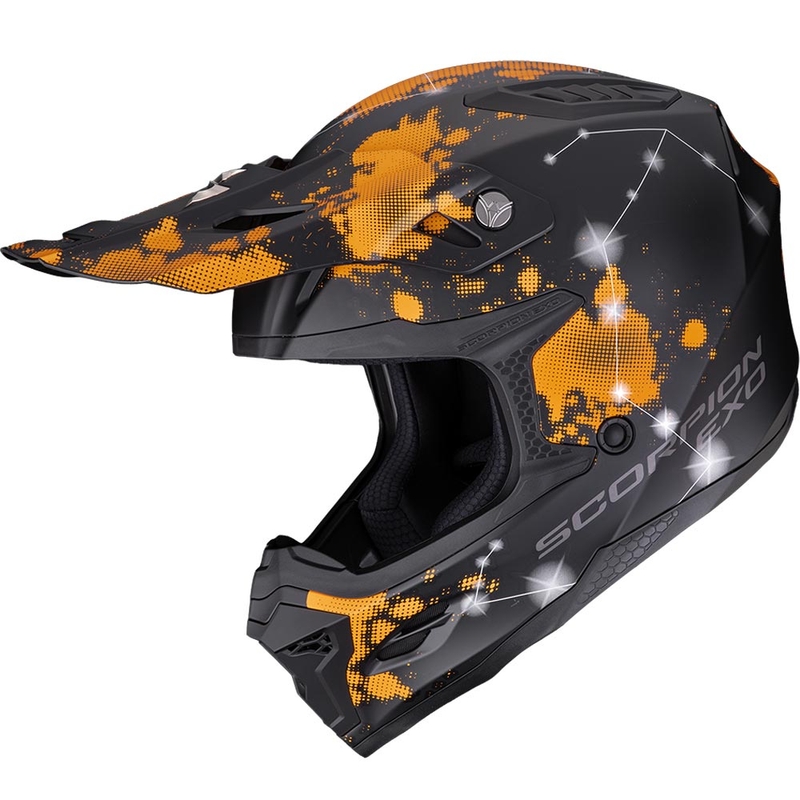 Scorpion SMX-10 Vibe motokroso šalmas matinė juoda-oranžinė