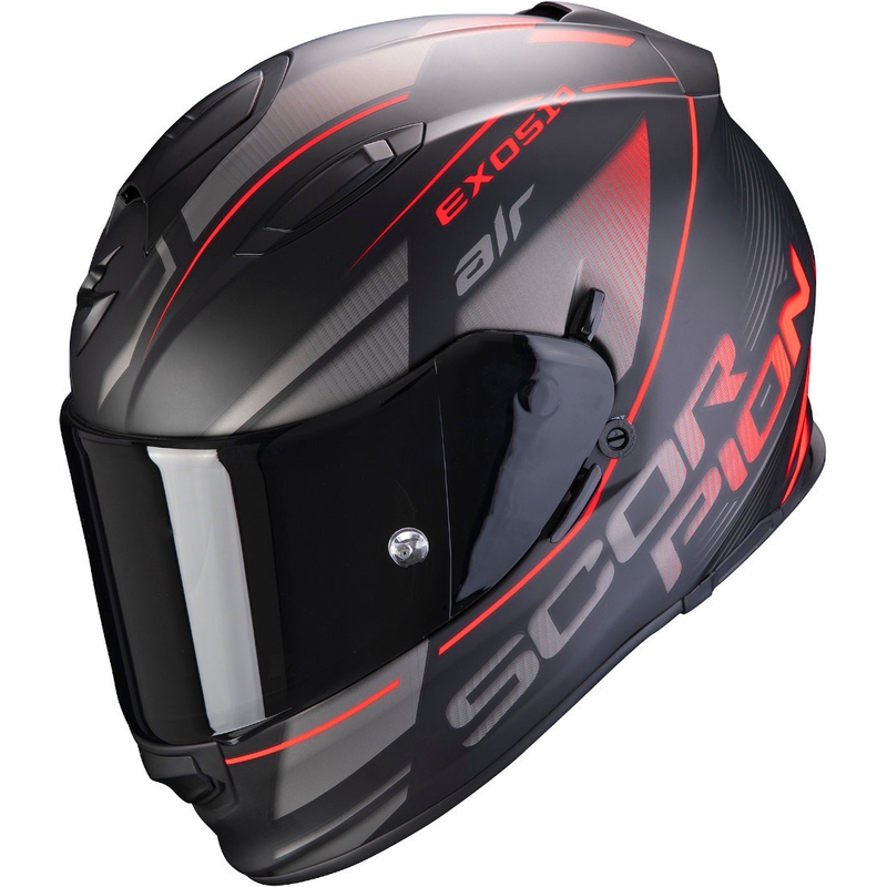 Integrální přilba Scorpion EXO-510 Air Ferrum černo-stříbrno-červená