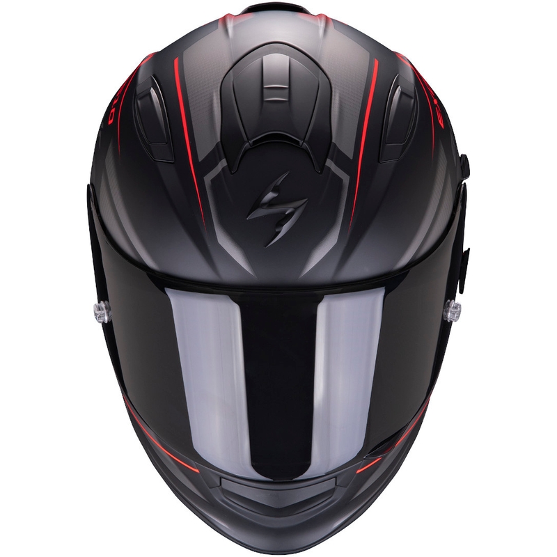 Integrální přilba Scorpion EXO-510 Air Ferrum černo-stříbrno-červená