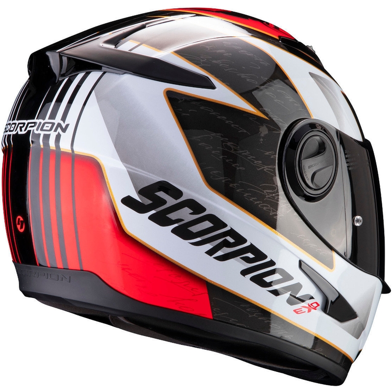 Integrální přilba Scorpion EXO-490 Tour černo-bílo-červená výprodej