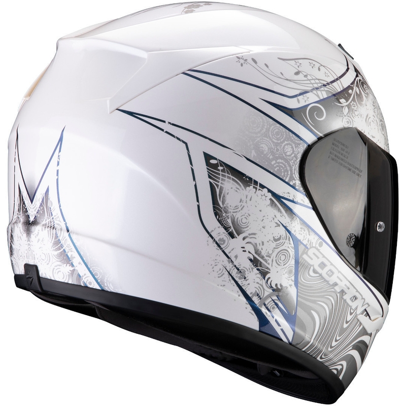 Integrální přilba Scorpion EXO-390 Clara bílo-stříbrná