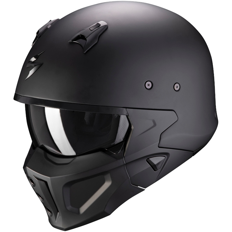 Otevřená přilba s maskou Scorpion COVERT-X Solid černá matná