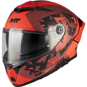Uždaras motociklo šalmas MT Thunder 4 R SV Fast C5 matinė juoda-pilka-raudona