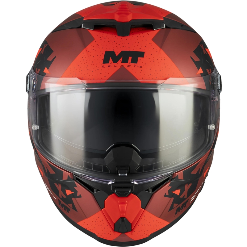 Uždaras motociklo šalmas MT Thunder 4 R SV Fast C5 matinė juoda-pilka-raudona