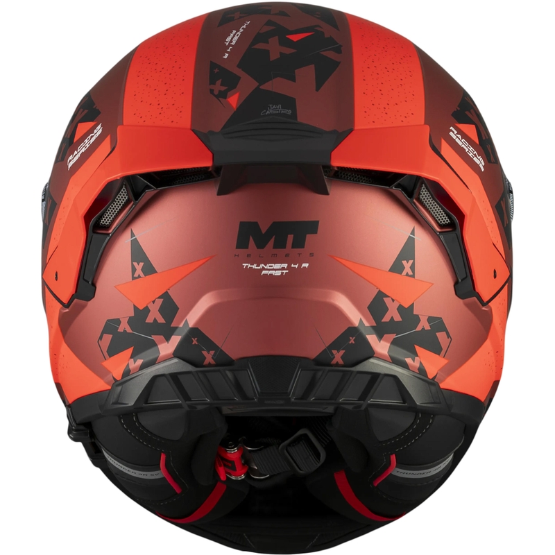 Uždaras motociklo šalmas MT Thunder 4 R SV Fast C5 matinė juoda-pilka-raudona