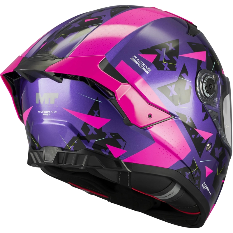 Uždaras motociklo šalmas MT Thunder 4 R SV Fast C8 violetinė-rožinė-juoda