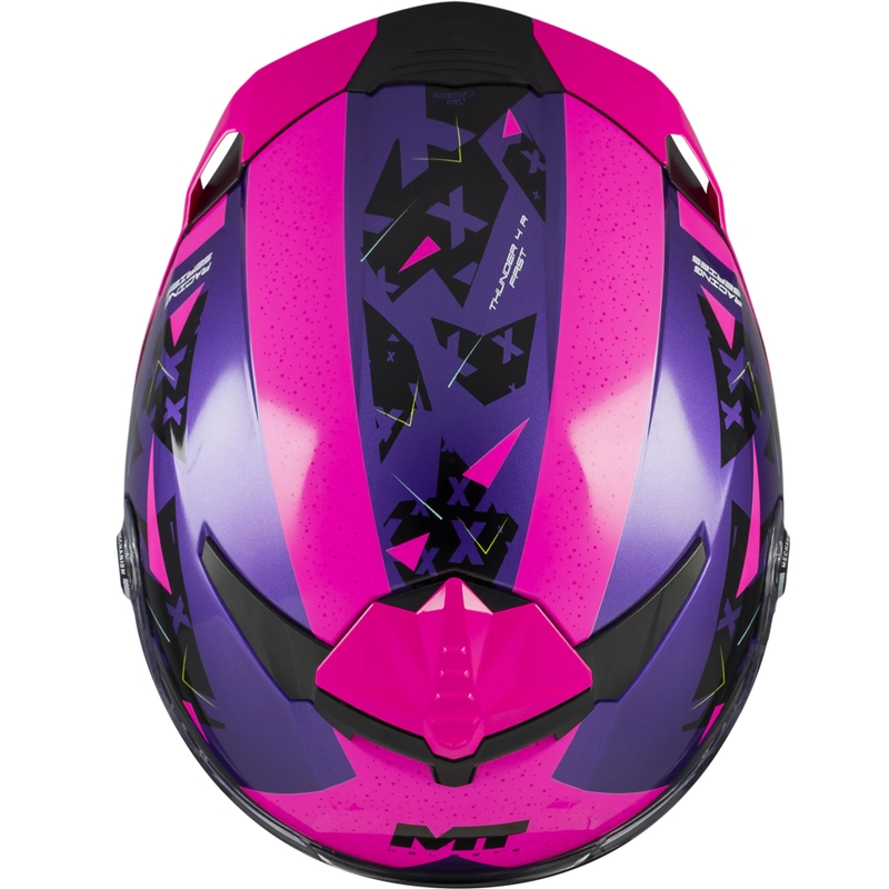 Uždaras motociklo šalmas MT Thunder 4 R SV Fast C8 violetinė-rožinė-juoda