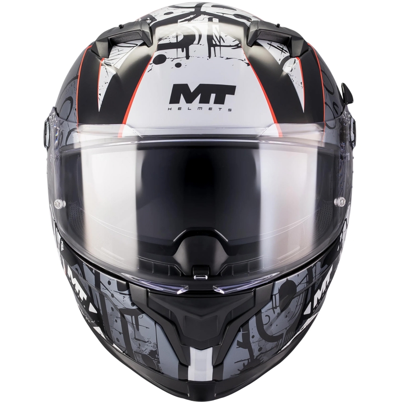 Uždaras motociklo šalmas MT Braker SV Blackboard B0 juoda-pilka