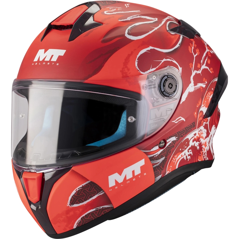 Uždaras motociklo šalmas MT Targo S Yamanaka_26_Season C5 matinės raudonos spalvos