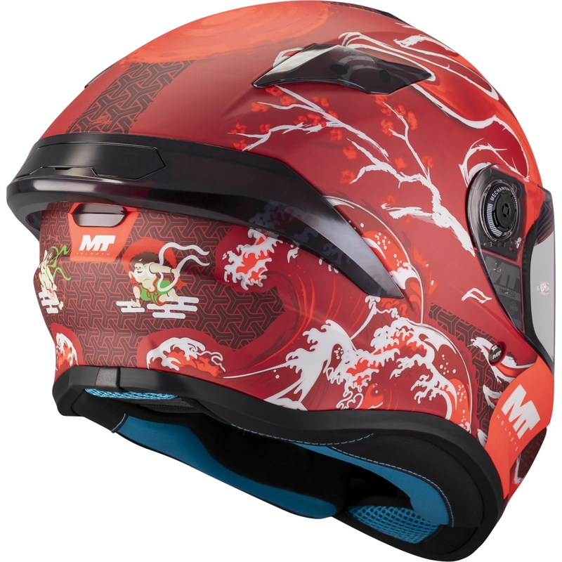 Uždaras motociklo šalmas MT Targo S Yamanaka_26_Season C5 matinės raudonos spalvos