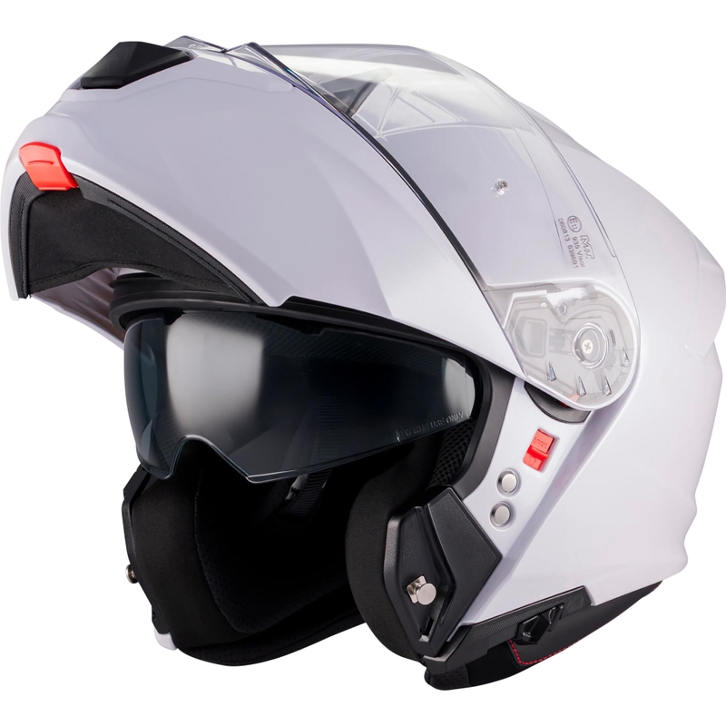 Atlenkiamas motociklo šalmas MT Genesis R SV A0 baltas